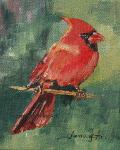 Original Acrylic painting Red Cardinal