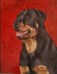 Dog Painting Oil Pet Portraits Rottweiler